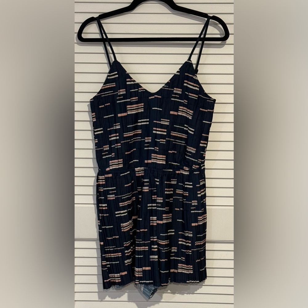 Stylish Black and Pink Patterned Romper